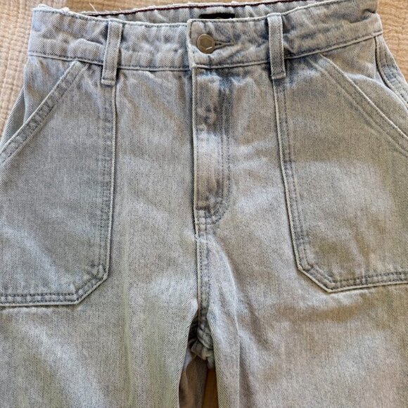 RVCA Recession Denim Straight Leg Jeans in Light Wash, Size 24 - Picture 12 of 14